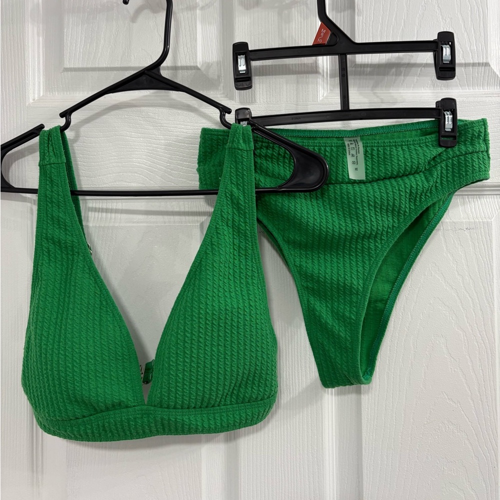 Green V cut Swimsuit